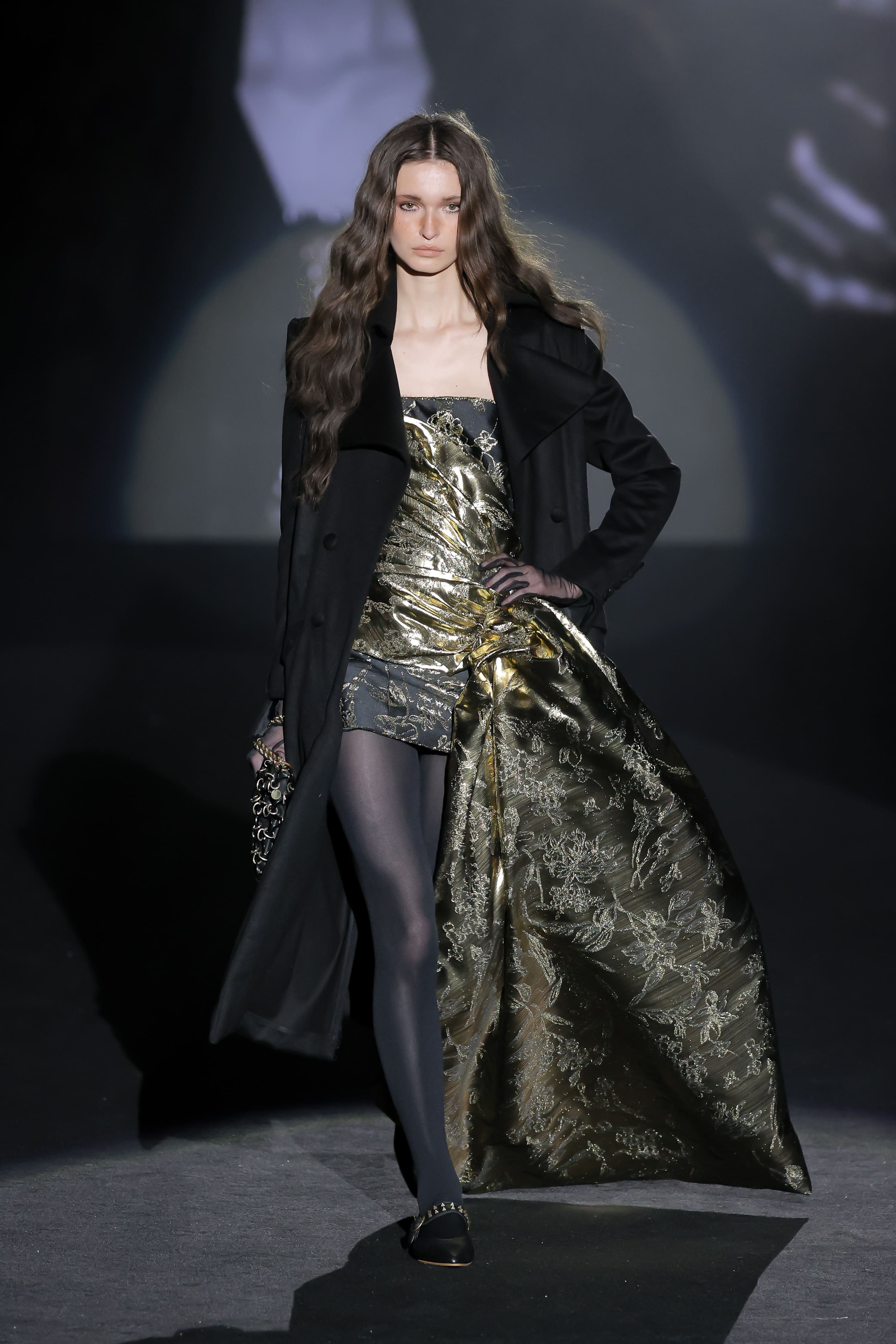 catwalk embodies the fusion of baroque opulence and contemporary attitude