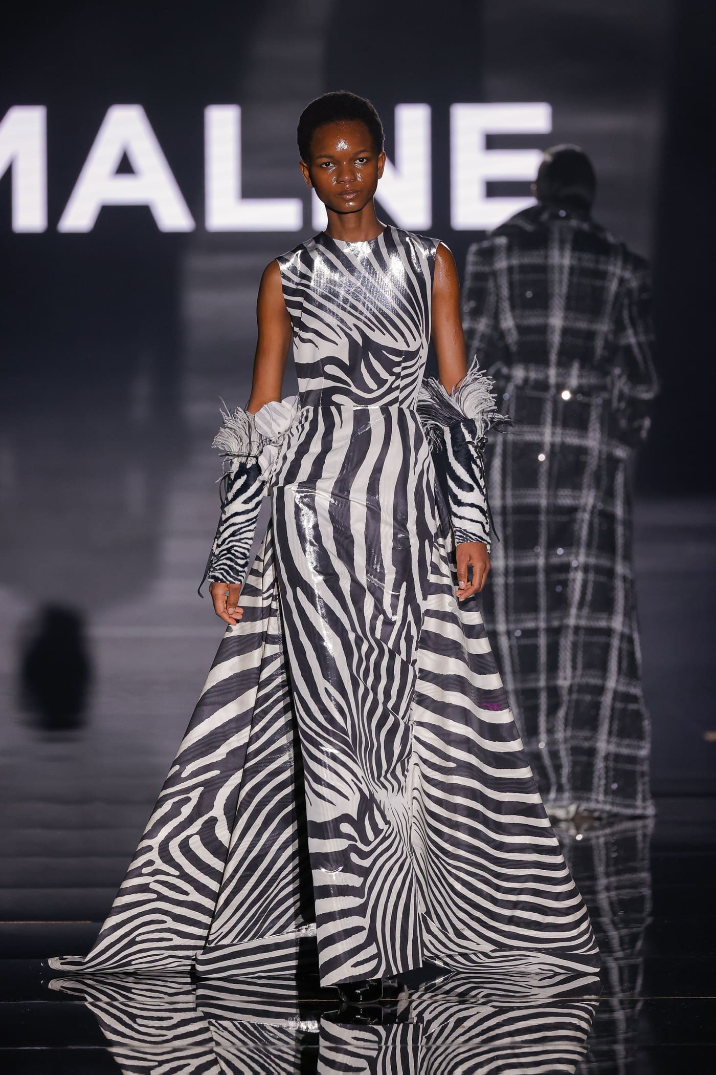 zebra costume catwalk model