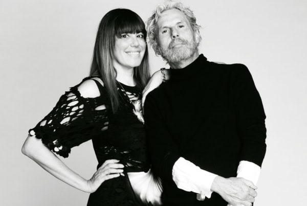 Paloma Álvarez and Juanjo Mánez, Spanish fashion designers and founders of the Madrid-based luxury fashion label Malne.