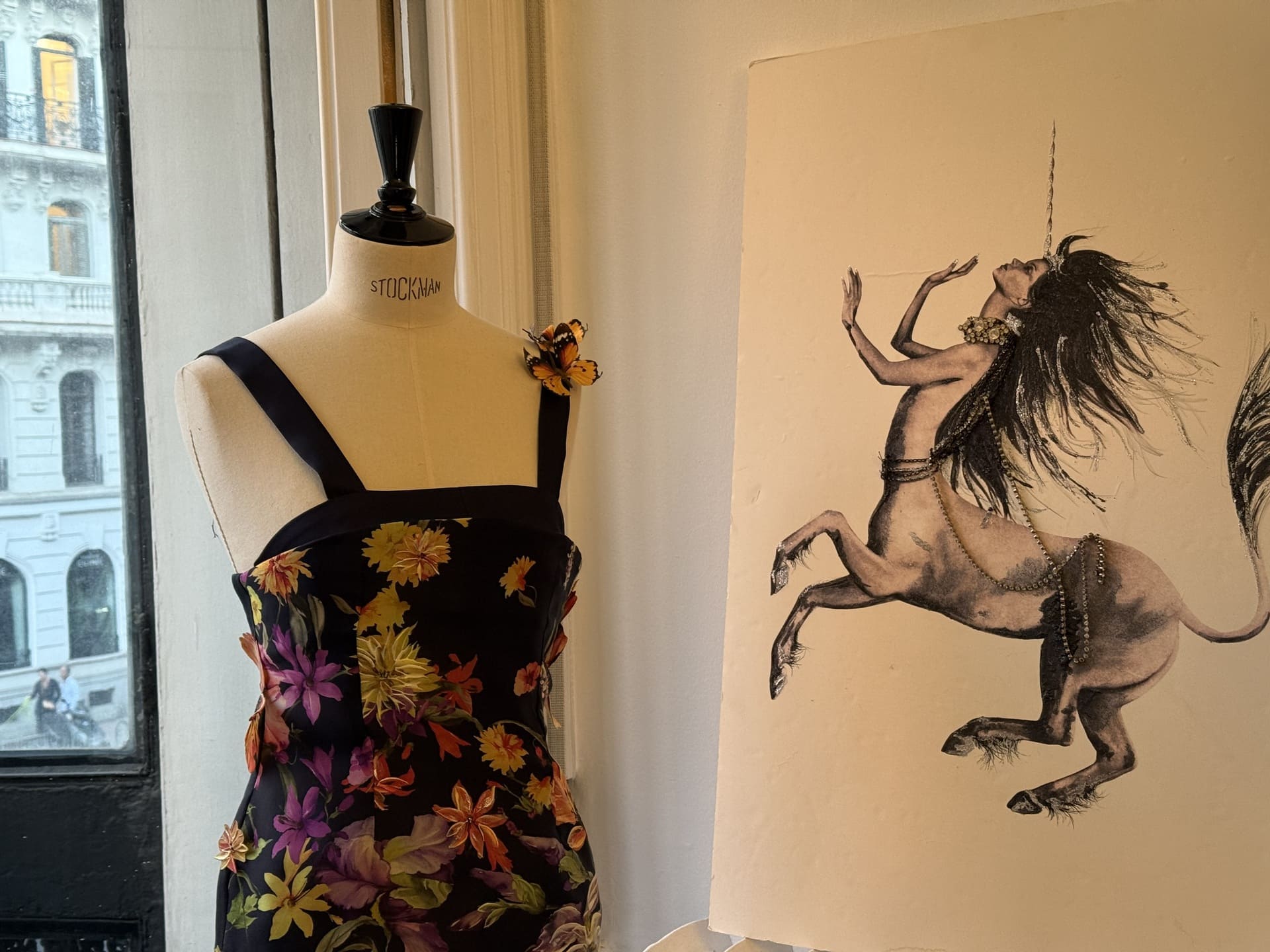 Handcrafted detail of a haute couture piece created in the Malne atelier.