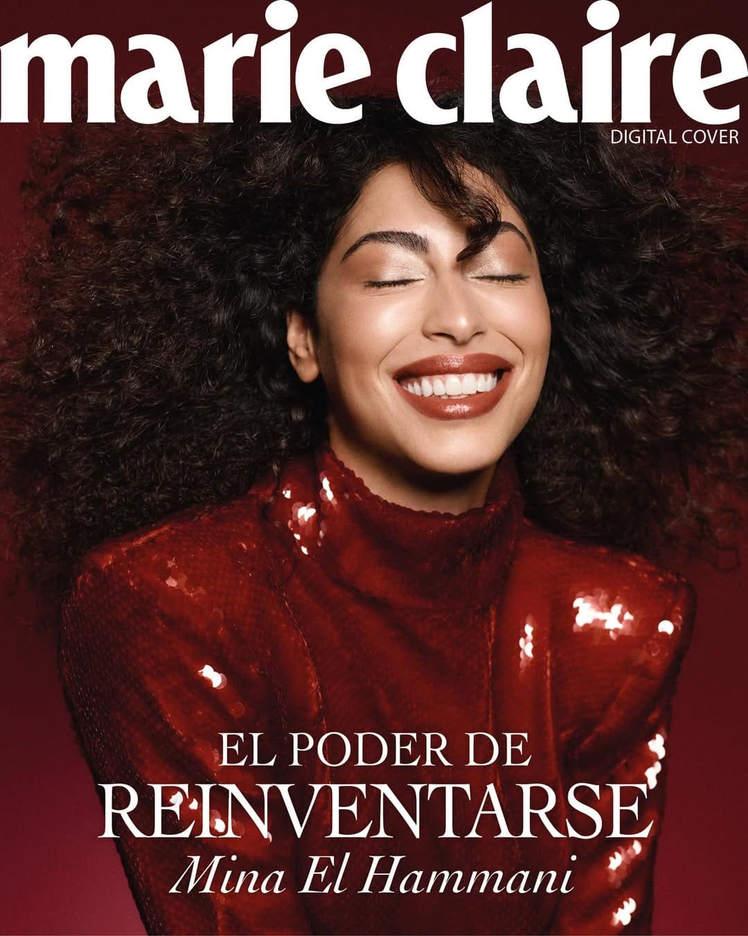 Digital cover of Marie Claire magazine with Mina El Hammani